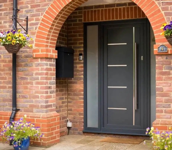 Composite Door Anthracite Grey Fittted in Felin-Foel